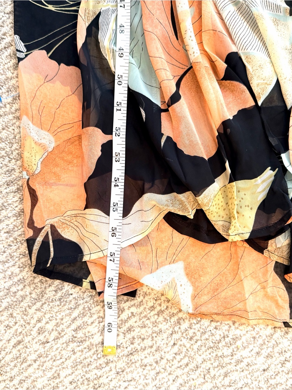Lulu's Black Maxi Dress Coral & Mint Floral Print Faux Wrap XS NWT - Picture 13 of 16